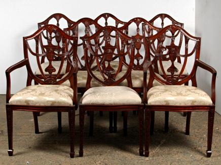 Dining Table Seats 10 Marquetry Walnut
