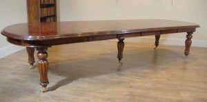 12 foot English Victorian Mahogany Dining Table