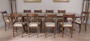 Regency Dining Set Table & Chairs Mahogany Suite