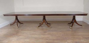 Regency Triple Pedestal Dining Table Seats 14