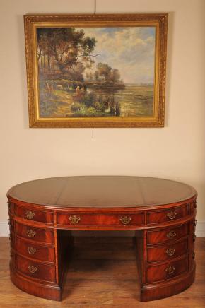Victorian Mahogany Partners Desk 