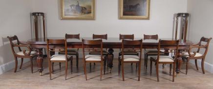 Pedestal Regency Comedor Mesa y sillas