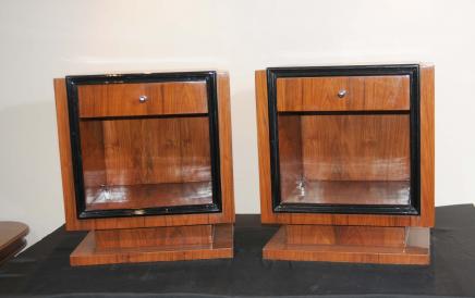 Art Deco Rosewood Nachtkastjes Nachtkastje