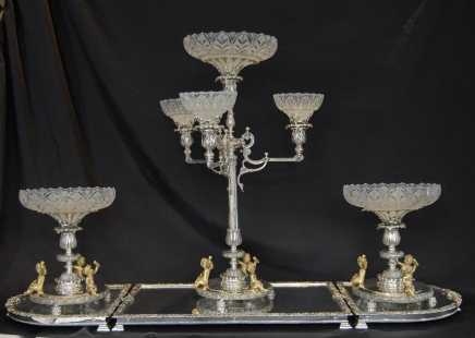 Placa de Prata Boulton Elemento central Epergne