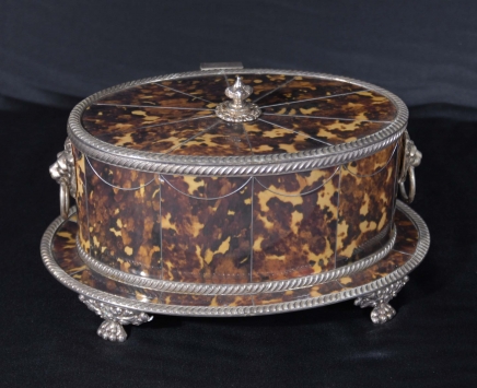 Silverplate & Tortoiseshell BOX JÓIAS