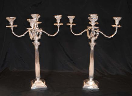 Regency Candelabros de Plata