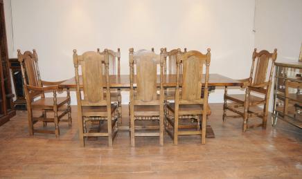 William Mary Chair Farmhouse refektoriet bord og stol Set William Mary Chair Farmhouse refektoriet bord og stol Set