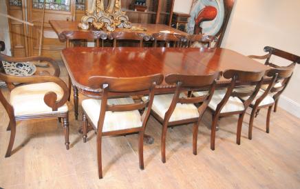 Juego de comedor de caoba victoriana antigüedades