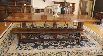 Norfolk Farmhouse Refectory Trestle Table Bench Set
