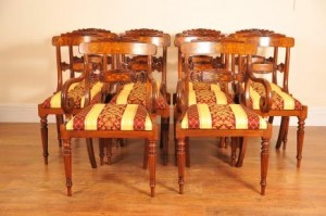 Nogal Inlay Regency Sillas