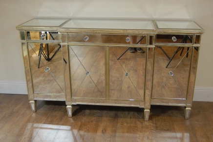 Art Deco Espelhado Peito Sideboard breakfront Art Deco Espelhado Peito Sideboard breakfront