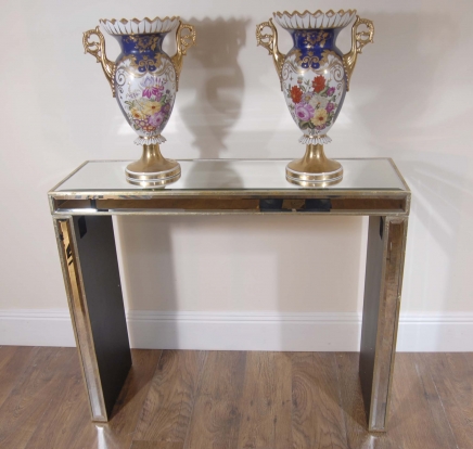 Art Deco Modernist Mirrored Console Table Retro