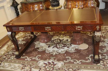 French Empire Bureau Plat Desk Writing Table Partners Desks French Empire Bureau Plat Desk Writing Table Partners Desks