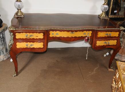 French Napolean III Bureau Plat Partners Desk French Napolean III Bureau Plat Partners Desk