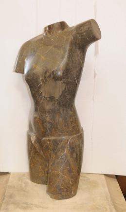 ITALIAN MARBLE HAND CARVED TORSO FIGURINE ITALIAN MARBLE HAND CARVED TORSO FIGURINE