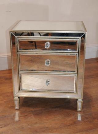 Single Mirrored Night Stand Bedside Chest Table Single Mirrored Night Stand Bedside Chest Table