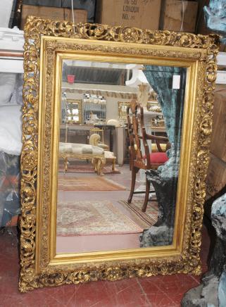 4 ft Italian Gilt Mantle Mirror Frame 4 ft Italian Gilt Mantle Mirror Frame