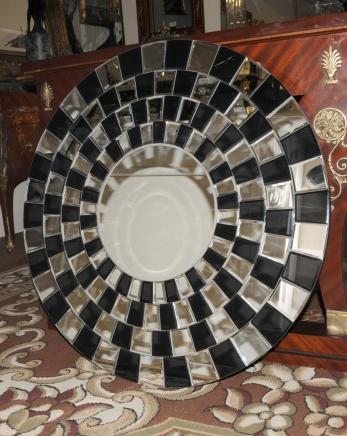 A Round Art Deco Glass Mirror Interior Design A Round Art Deco Glass Mirror Interior Design