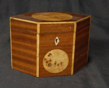 English Edwardian Lozenge Tea Caddy Box Casket English Edwardian Lozenge Tea Caddy Box Casket