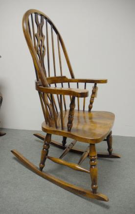 Hand Carved English Windsor Rocking Chair Farmhouse Chairs Hand Carved English Windsor Rocking Chair Farmhouse Chairs