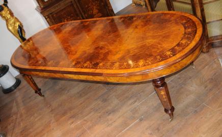 Nussbaum viktorianischen Dining Table Inlay Ausziehtische Nussbaum viktorianischen Dining Table Inlay Ausziehtische
