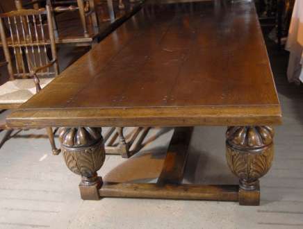 XL 10 Ft Französisch Eiche Rustikal Refektorium Kitchen Eßtisch XL 10 Ft Französisch Eiche Rustikal Refektorium Kitchen Eßtisch