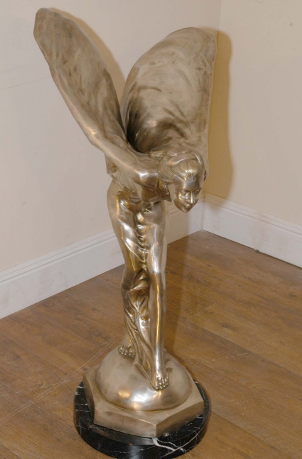 4 FT BRONZE ROLLS ROYCE SILVER SPIRIT SKYES SCULPTURE 4 FT BRONZE ROLLS ROYCE SILVER SPIRIT SKYES SCULPTURE