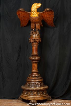 Antique Hand Carved Eagle Lecturn Stand 1880 American Eagles Bird Antique Hand Carved Eagle Lecturn Stand 1880 American Eagles Bird