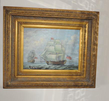 English Oil Painting Maritime Boat Seascape English Oil Painting Maritime Boat Seascape