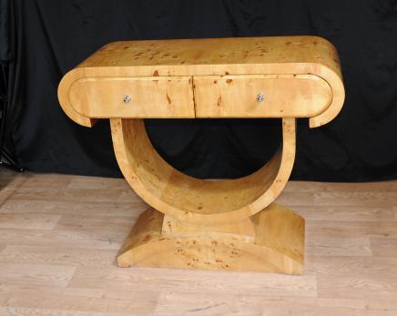 1920s Console Table Art Deco Blonde Walnut Hall Tables 1920s Console Table Art Deco Blonde Walnut Hall Tables