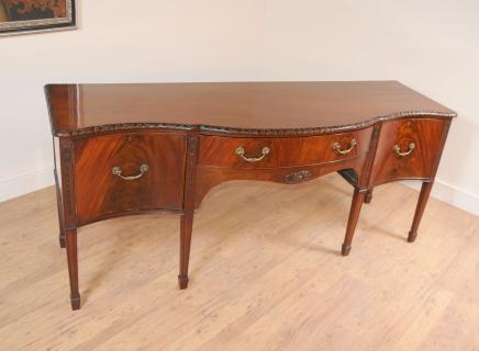Mahogany georgischen Serpentine Sideboard Hepplewhite Server Buffet Cabinet Mahogany georgischen Serpentine Sideboard Hepplewhite Server Buffet Cabinet