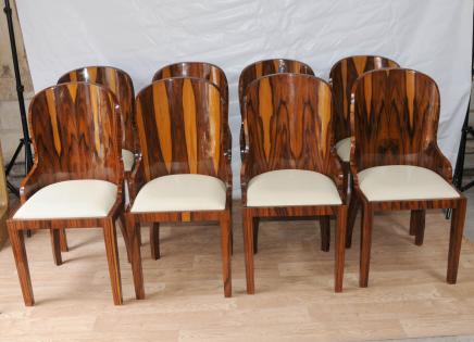 Set Art Deco Stühle Palisander Möbel 1920er Interiors Set Art Deco Stühle Palisander Möbel 1920er Interiors