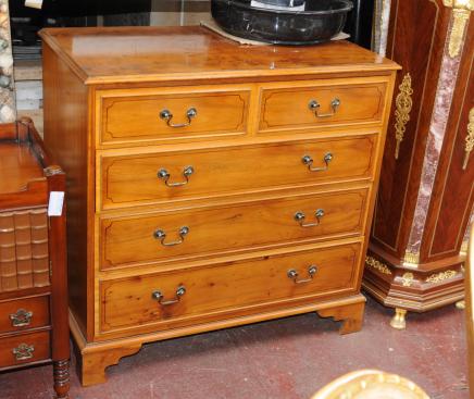 Walnut Regency Chest Drawers Bedrooom Furniture