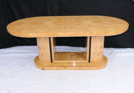 Art Deco Blonde Walnut Dining Table