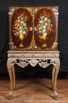 Painted Antique Victorian Mahogany Cabinet Stand Cocktail Cabinet Painted Antique Victorian Mahogany Cabinet Stand Cocktail Cabinet