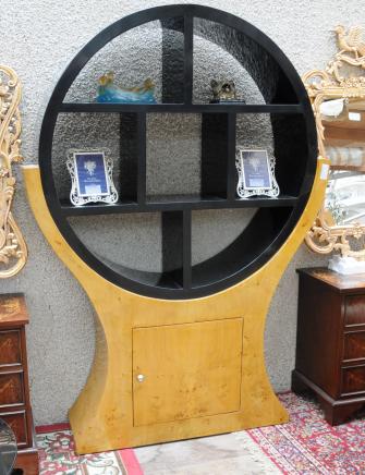 Art Deco Bücherregal Walnut 1920er Vintage-Möbel Bücherregale