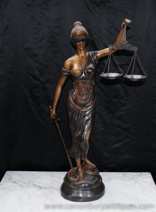 Bronze Casting Lady Justice Statue Blinde Figurine römische Göttin Themis