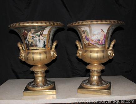 Deutsch Dresdner Porzellan Roman Campana Urnen Urne Planter