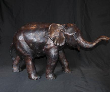 Große Bronze African Elephant Tiere Casting Statue Tribal Art