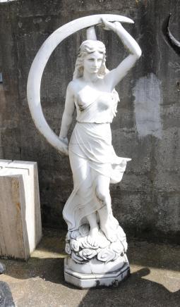 Große italienische Marmor gemeißelt Maiden Roman Luna Große italienische Marmor gemeißelt Maiden Roman Luna