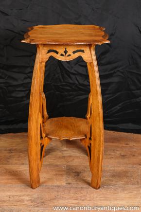 Oak Arts and Craft Beistelltisch Standfuß Antique English Furniture