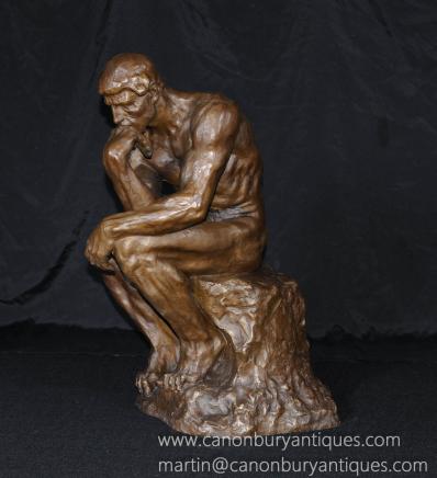 Grande bronzo francese Casting Rodin Il Pensatore