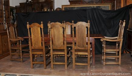 Ristorazione Agriturismo Impostare Oak Refettorio Tabella Willam e sedie Maria