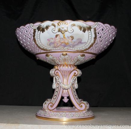 Tedesca di Meissen Porcelain Urn Cherubino Bowl stand Zuppiera Tazza