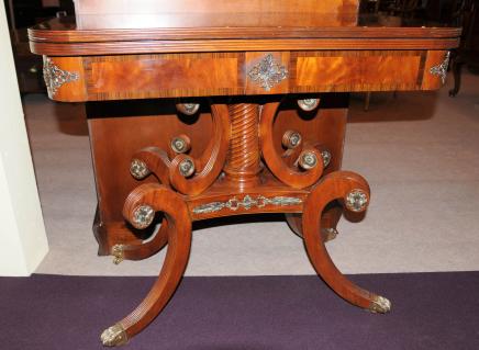 Mahogany Regency Card Table Occassional Side Cocktail Tables Mahogany Regency Card Table Occassional Side Cocktail Tables