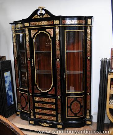 Boulle Bücherregal Vitrine Louis XV Französisch Möbel Inlay Brust Boulle Bücherregal Vitrine Louis XV Französisch Möbel Inlay Brust