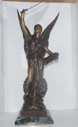 Bronze Statue Französisch Heiliges Jeanne d'Arc Figur Kunst