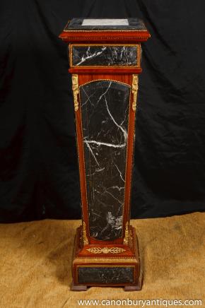 Einzel Reich Marble Column Tisch mit Sockel Sockel
