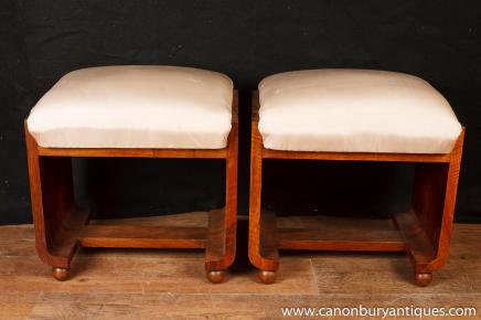 Pair Art Deco Hocker Sitzhocker Stuhl 1920er Jahren Möbel Pair Art Deco Hocker Sitzhocker Stuhl 1920er Jahren Möbel