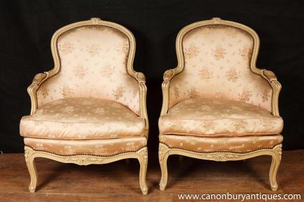 Pair Victorian Arm Chairs, Sofa, Stuhl gepolstert Fauteils